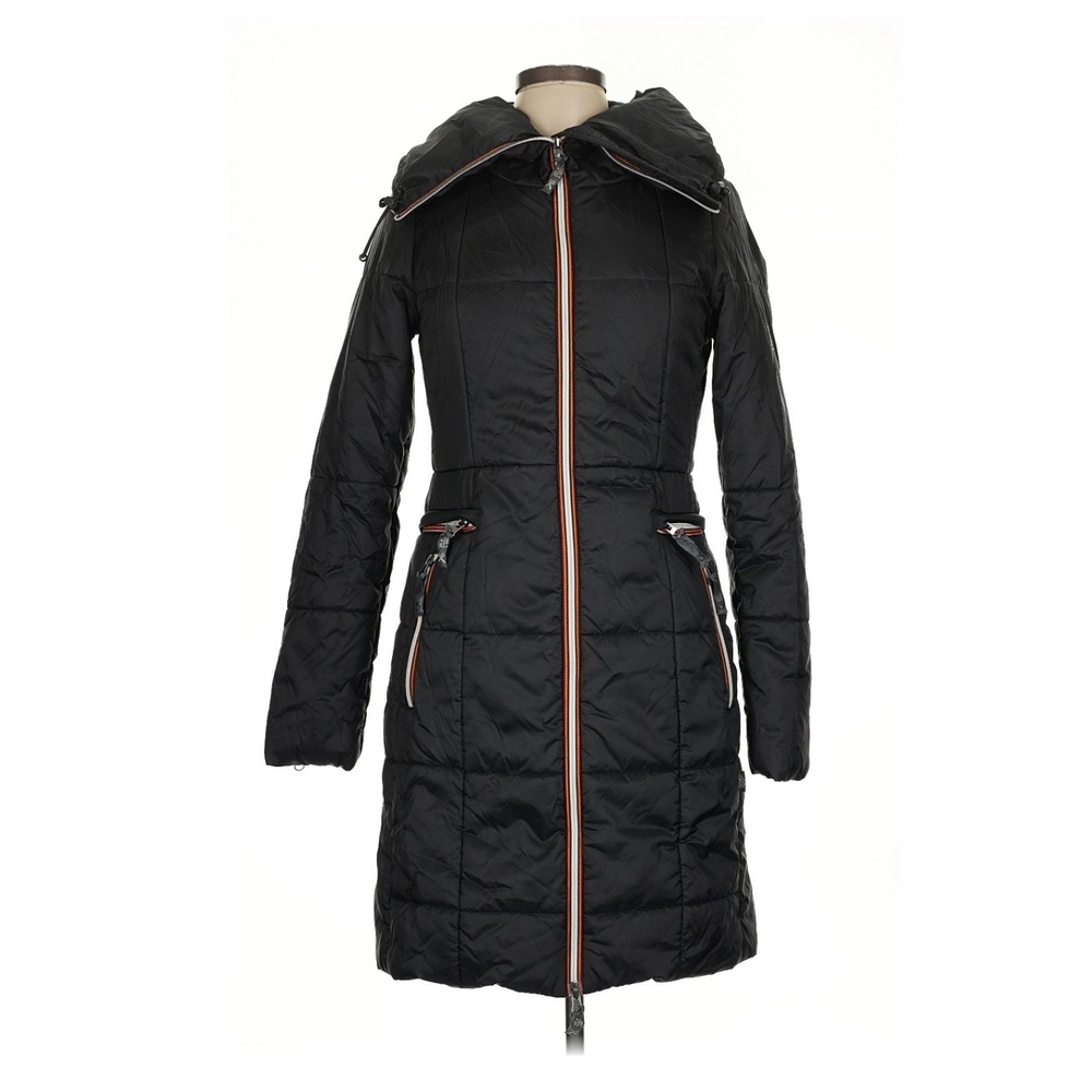 Dremaster 3Master Women Black Quilted Puffer Coat Mid Length Size Small